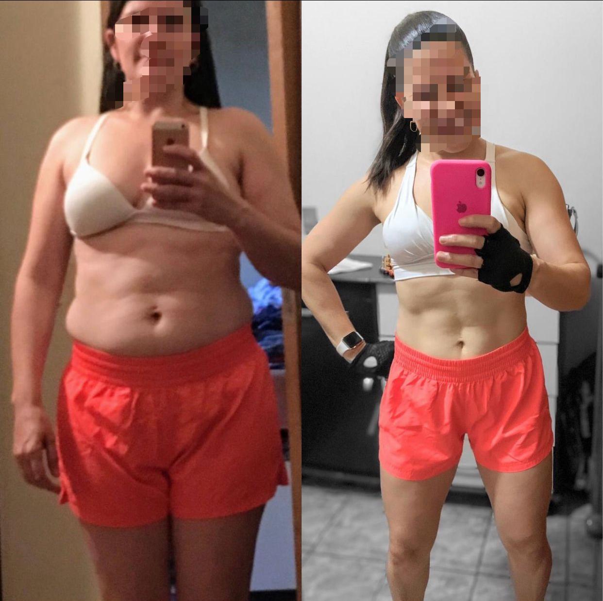 Antes e depois de aluna - Athos Personal