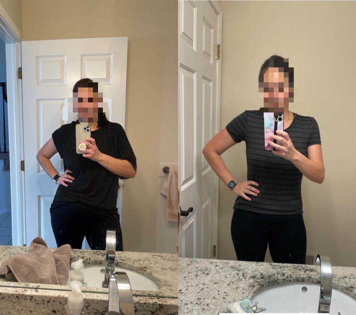 Antes e depois de aluna - Athos Personal