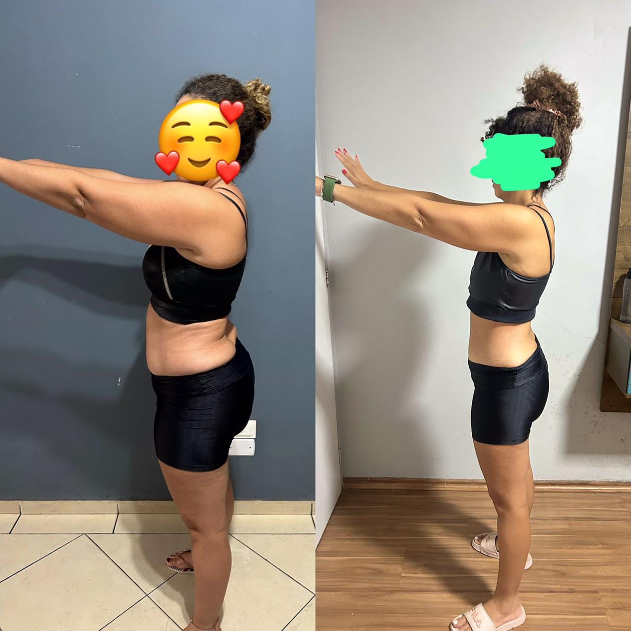 Antes e depois de aluna - Athos Personal